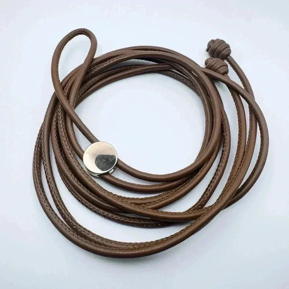 Coffee Color Cord Belt - Picture 1 of 3